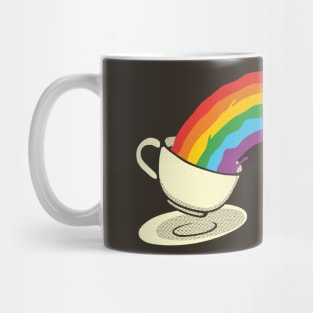 Two Coffee Cups Lovers Rainbow Mug